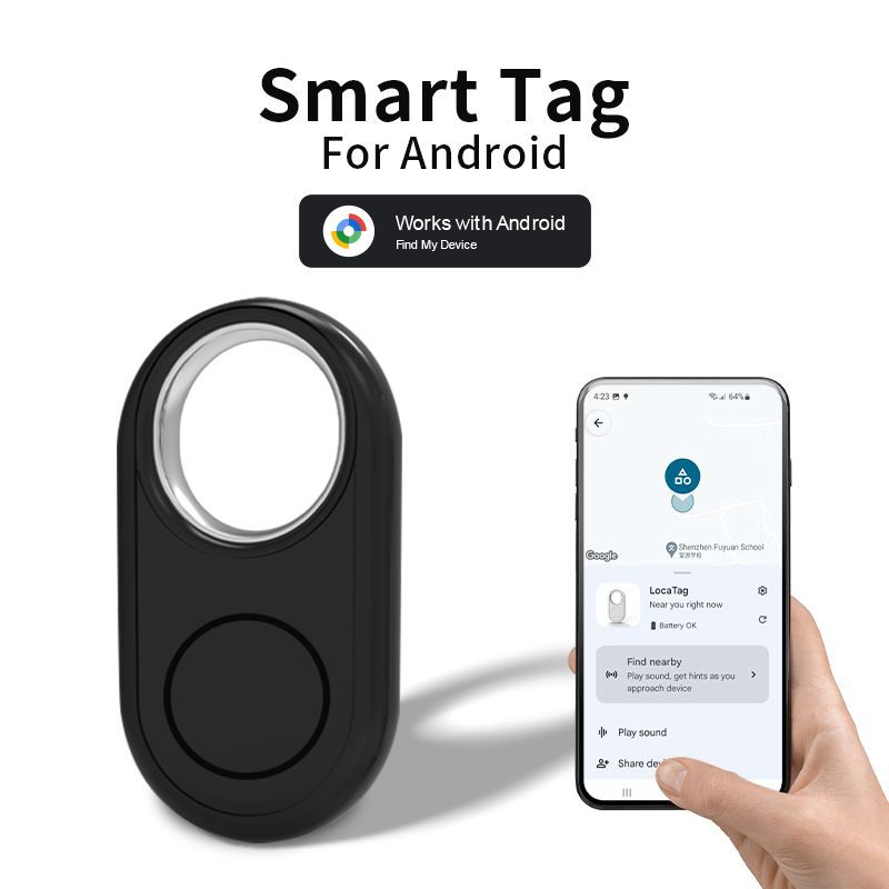 Black Android version tag anti-loss device