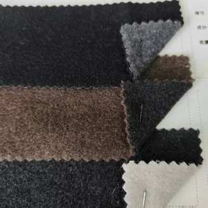 قماش صوف سميك مزدوج الوجه، 10% كشمير 70% صوف 5% حرير، 590 جرام/متر مربع، ذو وبرة قائمة، للشتاء، بألوان ABtow، لمعاطف عصرية كاجوال سميكة ونقية. - Product Image 6