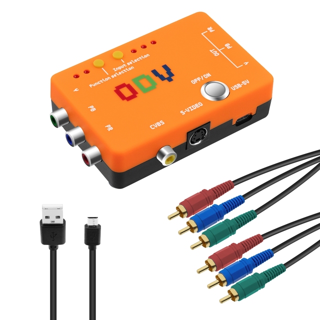 ODV-II CVBS S-Video to YPbPr Component Converter for Classic CRT Monitors Video Adapter Kits for OSSC for Retro Gaming Console