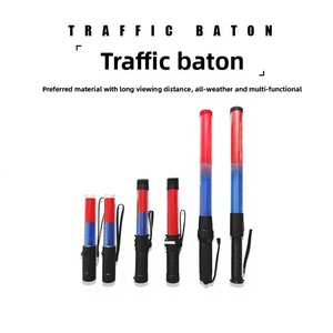 Traffic Baton <b>LED</b> Fluorescent Reflective Stick Rechargeable Emergency Explosion Flash Whistle Hand-Held Rescue <b>Fire</b> Warning - Product Image 1