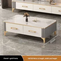 Ensemble de meubles de salon, table basse, meuble TV, combinaison bois, luxe léger, moderne, italien, minimaliste, simple, européen, américain