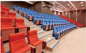 Lecture <b>Hall</b> <b>Seat</b> with Internal Table Plush Cushion Auditorium Seating Chair - Product Image 6