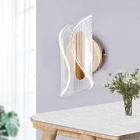 Lámpara de pared acrílica LED con forma de tornillo Simple moderna, lámpara de dormitorio lateral de cama Art Deco, lámpara de pared de moda Nórdica