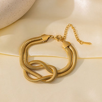 Bracelet hypoallergénique en acier inoxydable double couche, chaîne serpent, sans plomb, sans nickel, pour enfants, filles et garçons, vente en gros