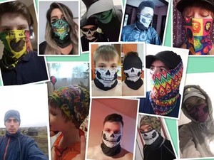 Factory <strong>Custom</strong> Design Printed logo <strong>Buffs</strong> Seamless Tube Bandana Scarf Face Cover Neck Gaiter for Sports - Product Image 6