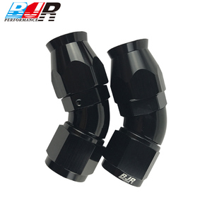 Raccords femelles BJR haute performance en aluminium AN6 AN8 AN10 à 45 degrés, extrémités <span class=keywords><strong>de</strong></span> <span class=keywords><strong>tuyau</strong></span> PTFE à débit total pour pièces automobiles - Product Image 2