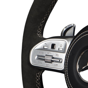 Volant en cuir Alcantara personnalisé pour Mercedes Benz W204 W205 W207 W211 W212 W213 W221 W222 GLS AMG - Product Image 2