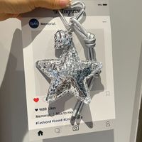 Porte-clés étoile personnalisé, petits cadeaux, nouveau porte-clés de voiture tendance, accessoires de vente en gros, accessoires de sac, pendentifs porte-clés