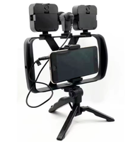Kit de Vlogging AY-49X : Éclairage, Microphone, Cage Stabilisatrice et Support Téléphone pour Enregistrement Vidéo et Production Cinématographique