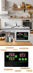 Máquina de Extracción de Aceite en Frío de Soja y Cacahuete, de Acero Inoxidable, con Control Inteligente de Temperatura, para Uso Doméstico - Product Image 3