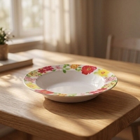 Assiette à soupe ronde en mélamine de 9 pouces, personnalisée, durable et écologique, pour la vaisselle de restaurant