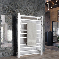 Sèche-serviettes électrique de luxe pour salle de bain, séchoir à linge électrique en acier inoxydable au design moderne