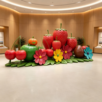 Sculpture réaliste personnalisée en fibre de verre de fruits et légumes, statue de simulation pour la décoration de fermes, jardins potagers et présentoirs de supermarchés