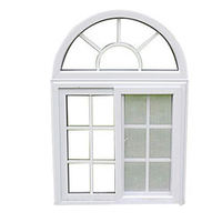 Fenêtre coulissante française en PVC UPVC populaire avec design de grille de fenêtre Fenêtres de maison