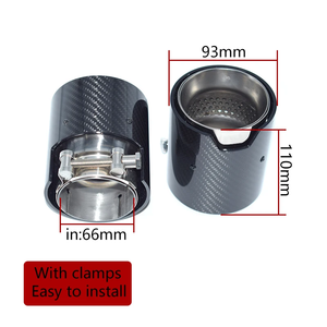 Embouts d'échappement DEX M Performance pour <span class=keywords><strong>BMW</strong></span> G20/G21/G22/G26 Série 3/4 320i-<span class=keywords><strong>330e</strong></span>/420i-430i en fibre de carbone et acier inoxydable, finition lisse - Product Image 2