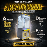 Machine de jeu d'arcade attrape-poupées à monnayeur, personnalisable, blanche, néon, pour centre de divertissement