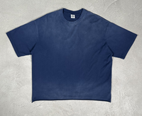 T-shirt ample pour homme en coton tricoté 100% vintage rustique à manches courtes T-shirt ample pour homme Impression DTG Logo T-shirt