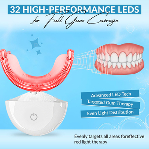 Dispositivo de Terapia de Luz Roja de 32 LED para Cuidado Bucal, Salud de las Encías, Blanqueamiento Dental, Masajeador de Limpieza Infrarroja Portátil con Alimentación USB - Product Image 4