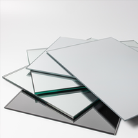 Miroirs flottants modernes en verre argenté de 1.3mm à 5mm Caisses d'articles décoratifs économiques pour l'exportation de lunettes à led Mur de verre en bois