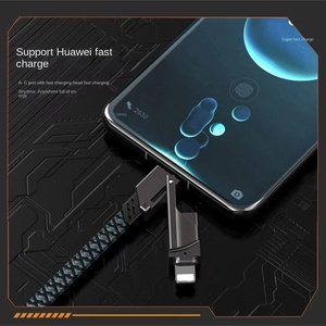 Cable de Carga y <span class=keywords><strong>Datos</strong></span> USB Multi-Puerto 4 en 1 de Aleación de Zinc, PD 27W 65W Tipo C Micro USB, Cable de Carga Universal para Teléfono - Product Image 3