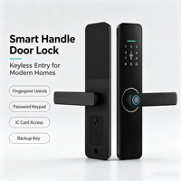 Serrure Intelligente Wi-Fi IP Anti-Espionnage en Alliage de Zinc Personnalisable en Usine avec Code, Compatible Portes en Bois pour Appartements et Hôtels