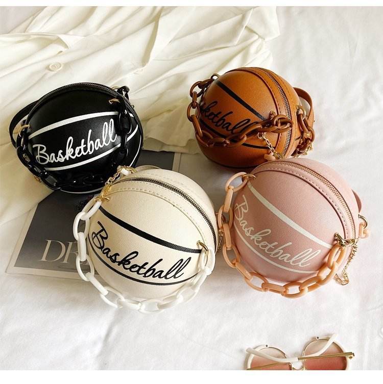 Purse Bolso De Basketball Fashion Basketball Shaped Handbags PU