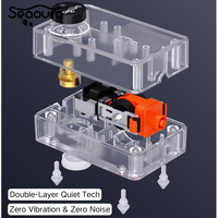 Pompe à air pour aquarium Seaoura SR-201 2W avec pierre à air, tube, clapet anti-retour et sortie unique pour aquariums de 5 à 30 gallons