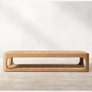 Mesa de Jardín de Alta Calidad para Exteriores, Mesa de Centro de Madera Maciza para Patio, Nueva Mesa Rectangular para Exteriores - Product Image 1