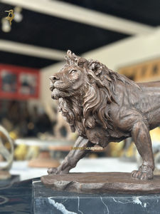 Iş hediye <span class=keywords><strong>Metal</strong></span> hayvan figürleri pirinç aslan figürleri küçük bronz aslan heykelleri masa dekorasyon için - Product Image 4