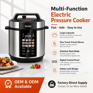 Cuisinière à pression numérique multifonctionnelle intelligente et durable en acier inoxydable de 6 L, grande capacité, 12 fonctions en 1, LED, pour la maison - Product Image 2
