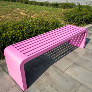 Banco de Acero Inoxidable para Parques, Áreas de Descanso, Centros Comerciales, Hospitales, Asiento de Acero Inoxidable para Áreas Residenciales, Jardín, Silla con Respaldo Curvo - Product Image 3