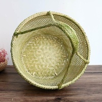 Panier de rangement multifonctionnel portable en osier tressé à la main, design rustique, avec poignée, pour pique-nique, fruits, légumes, collations, avec couvercle, forme rectangulaire