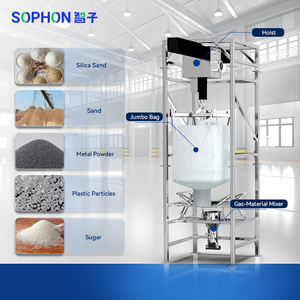 Sophon 2000kg tự động tấn túi xả trạm số lượng lớn túi lớn hạt tải dỡ tải hệ thống băng tải cho bột thạch cao đá vôi - Product Image 3