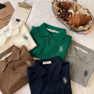 <span class=keywords><strong>Polo</strong></span> per Bambini Primavera e Autunno per Bambino e Bambina con Colletto Ricamato a Maniche Lunghe T-shirt Ampia Stile Streetwear Maglietta Base per Neonati - Product Image 2