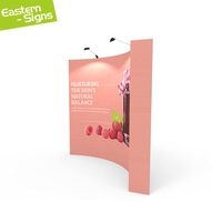Kit de bannière portable de 3 m pour salon professionnel, panneau d'affichage en tissu, mur publicitaire, boîte à lumière, toile de fond pop-up pour expositions commerciales