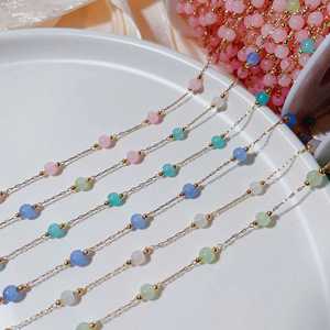 Cadena de 20 Metros con Cuentas de Cristal, Componentes para Collares y Pulseras, para la Fabricación de Joyería DIY - Product Image 3