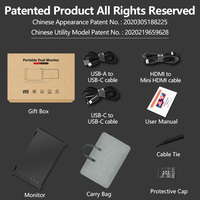 Ordinateur portable portable 15,6 pouces Full HD 1080P à double écran avec panneau IPS noir Mac Windows Écran étendu pour ordinateurs portables