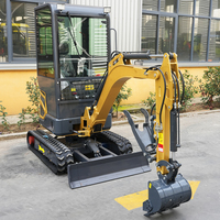 Mini-excavatrice de haute qualité avec moteur CE EPA de 1,8 tonne, hydraulique, à queue zéro, petite pelle sur chenilles diesel pour jardin