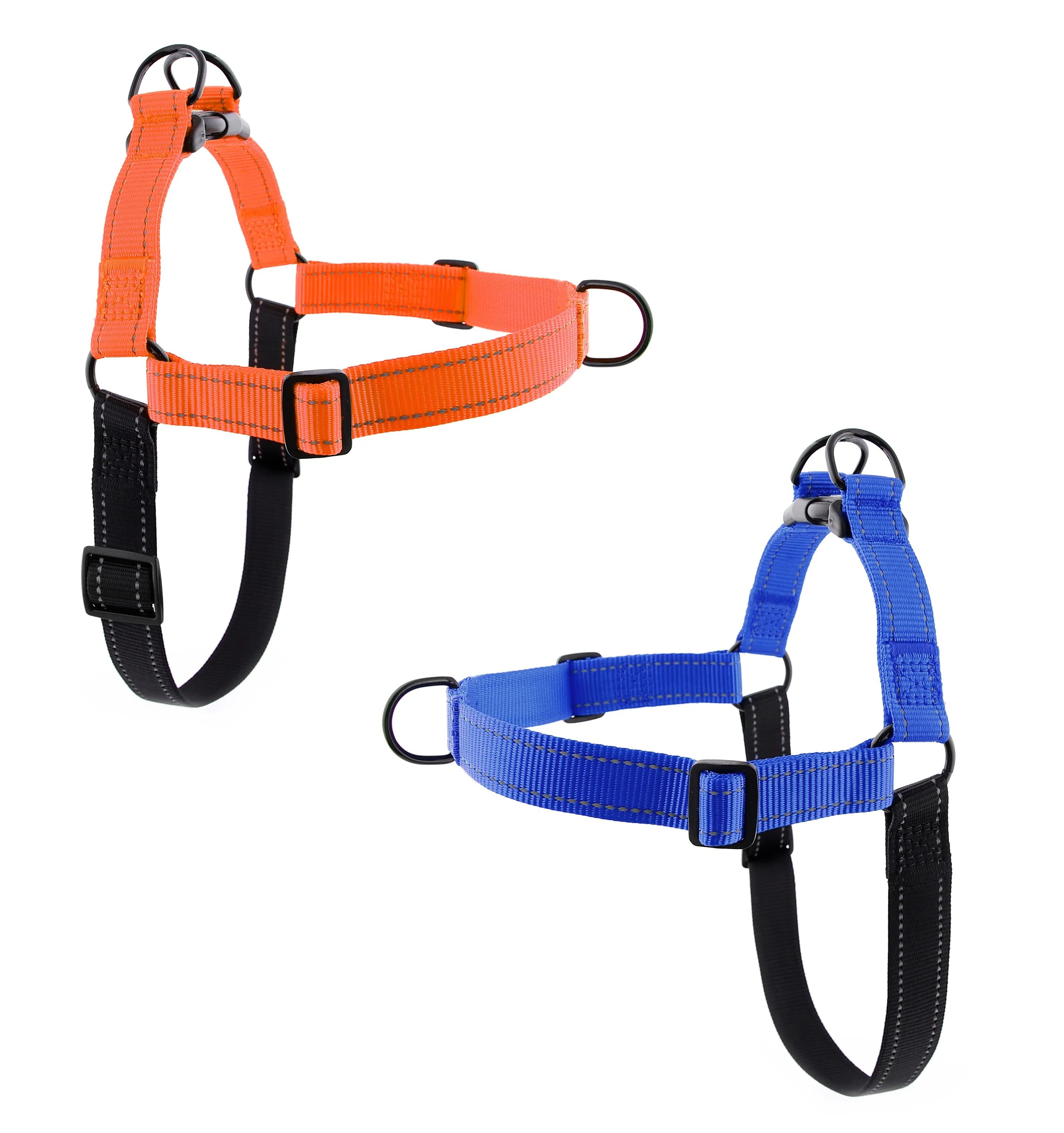 Wholesale 100% Pure Nylon Easy Release Dog Harness Adjustable Sliding Buckle Design Reflective Nylon Dog Harness