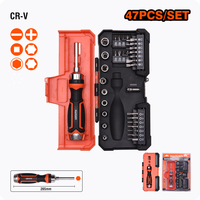 Perangkat Perbaikan Pabrikan Harden 47Pcs Set Obeng Magnetik dengan Gagang dan Bit Presisi