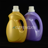 Bouteille en plastique HDPE de 2L et 4L pour détergent liquide, avec bouchon à vis, logo personnalisé, impression sérigraphique, conteneur pour nettoyant lessive - Vente en gros