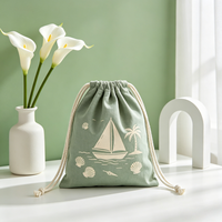 Sacs à cordon pliables en toile recyclée, imprimés sur mesure, motif dessin animé, pochettes de rangement simples pour produits de boutique