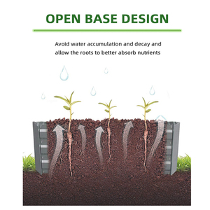 Letti da <span class=keywords><strong>giardino</strong></span> rialzati in metallo zincato a forma di L ecologici più recenti facilmente assemblati per bordo fioriera vegetale - Product Image 4