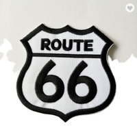 Brodé en gros meilleure qualité pas cher prix Route 66 US patch de broderie complet