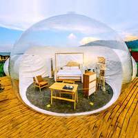 Dôme transparent Igloo, tente à bulles gonflable en cristal pour l'intérieur et l'extérieur, pour le stationnement des voitures, Smile Inflatables, certifié CE, portable