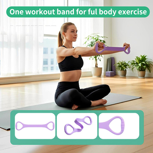 <span class=keywords><strong>Banda</strong></span> de Resistencia de Silicona Antideslizante en Forma de 8 para Ejercicios en Casa, Bandas Elásticas en Forma de 8 para Brazos, Piernas, Hombros, Yoga y <span class=keywords><strong>Pilates</strong></span> - Product Image 3