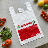 Sacs en plastique jetables robustes pour courses, sacs de transport pour supermarchés, sacs personnalisés imprimés