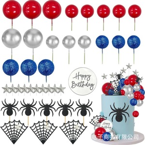 Spider Web <span class=keywords><strong>Spiderman</strong></span> tema Fiesta <span class=keywords><strong>cumpleaños</strong></span> fiesta taza gran oferta <span class=keywords><strong>pastel</strong></span> Topper Decoración - Product Image 1