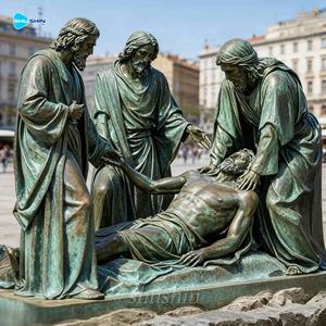 Famosa Estatua de Latón de Jesús de la Religión Católica Cristiana, Cuadecuarto Estación, Jesús a Tamaño Real en el Túmulo, Escultura de Bronce - Product Image 4