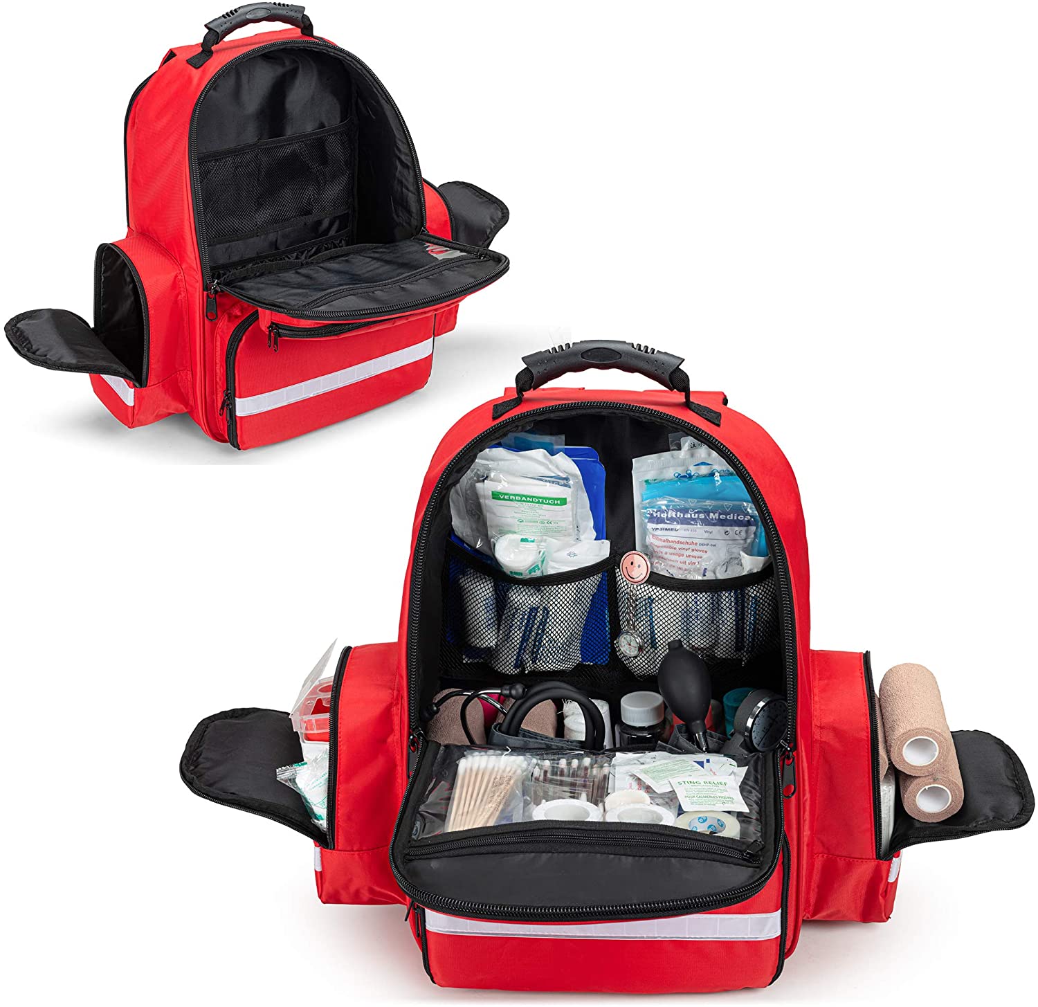 product-750-727.5000000000001 2021 First Aid Medical Emergency Kits Storage Backpack With Padded PE foam liner And Anti-slip Bottom Feet for an emergency